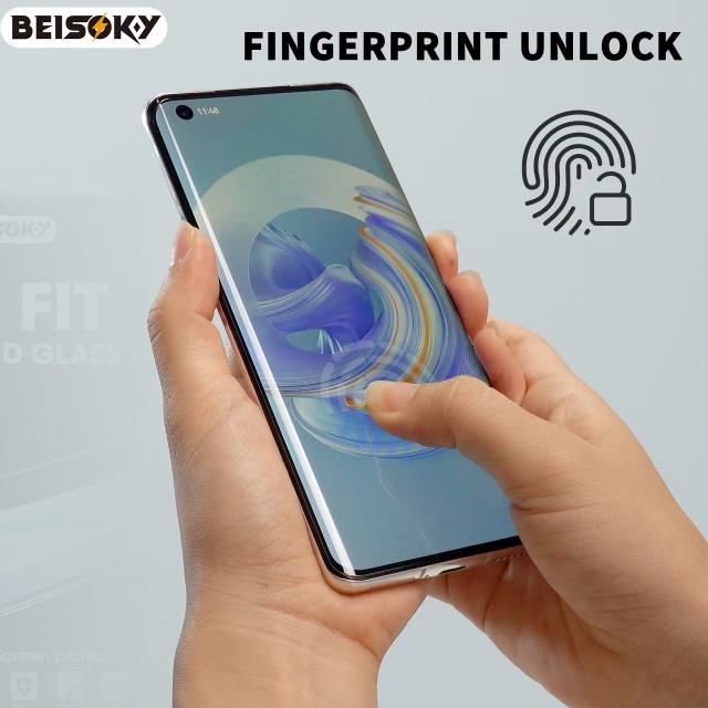 BEISOKY 3D Full Curved Uv Liquid Light Tempered Glass Screen Protector with Retail Package for samsung galaxy S23 S22ultra Films