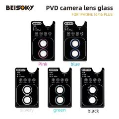 BEISOKY Anti Scratch Easy to Install Sapphire Crystal Camera Lens Protector PVD Camera Lens Glass for iPhone 16 15 14 13 PRO MAX