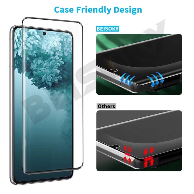 BEISOKY 3D Curved Edge Full Glue HD Clear Dustproof Phone Screen Protector for Samsung Galaxy S22 S23 S24 Ultra Tempered Glass