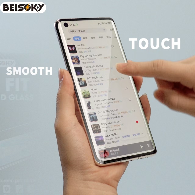 BEISOKY 3D Full Curved Uv Liquid Light Tempered Glass Screen Protector with Retail Package for samsung galaxy S23 S22ultra Films