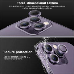 BEISOKY Easy Install Kit CD Pattern Eagle Eye Lens Protector Camera Lens Protector Metal Camera Lens Protector for iPhone 13 14 15 Pro Max