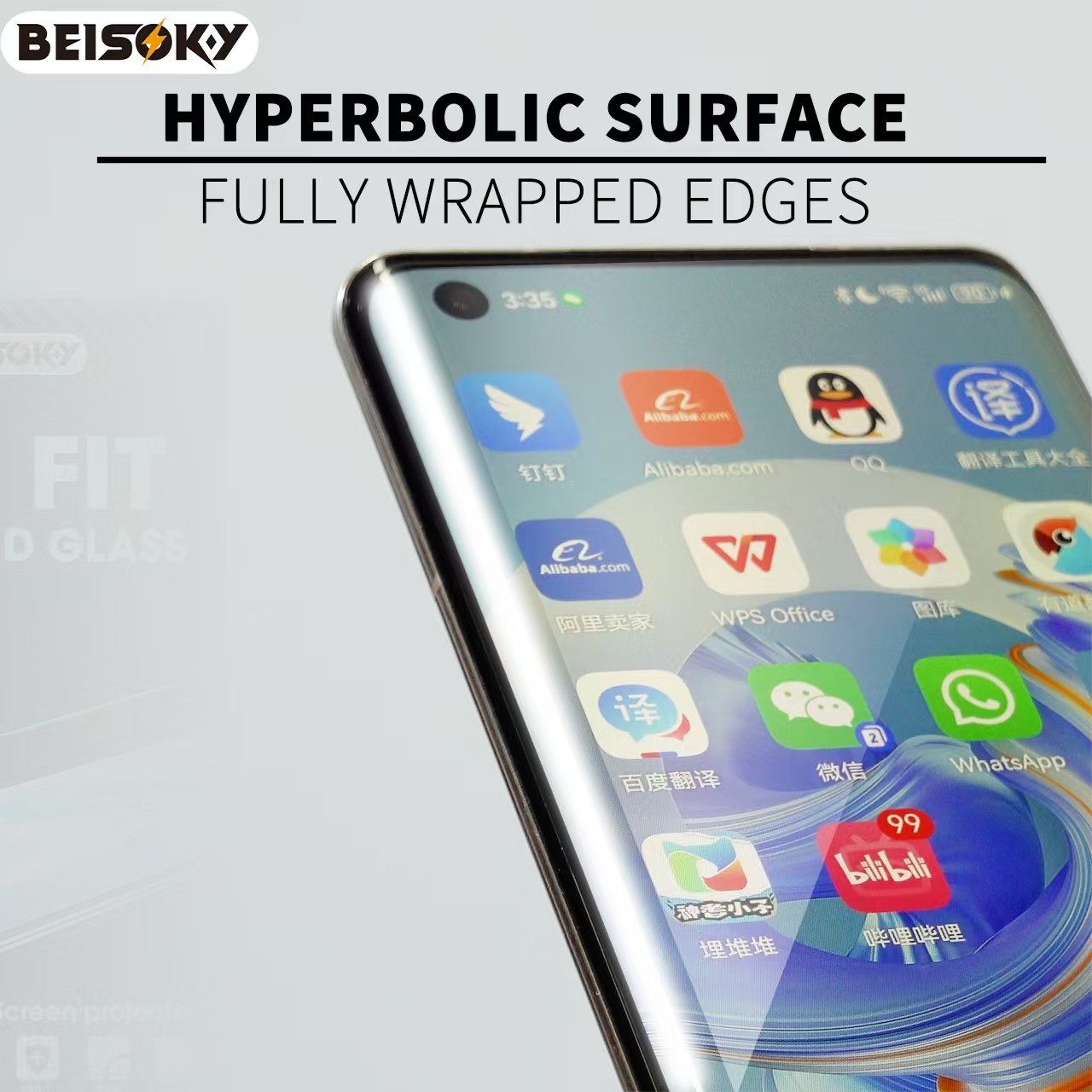 BEISOKY 3D Full Curved Uv Liquid Light Tempered Glass Screen Protector with Retail Package for samsung galaxy S23 S22ultra Films