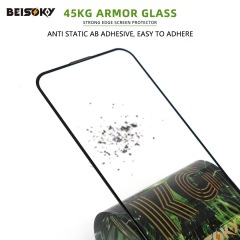 BEISOKY Custom Logo Premium Anti Shock Strength 45KG Ultra Strong ESD Tempered Glass Screen Protector for iPhone 16E 16 Pro Max