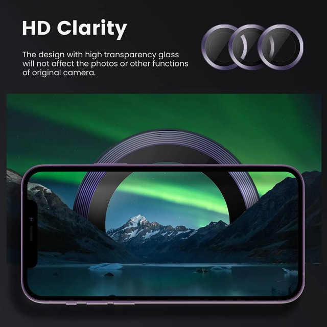 BEISOKY Easy Install Kit CD Pattern Eagle Eye Lens Protector Camera Lens Protector Metal Camera Lens Protector for iPhone 13 14 15 Pro Max