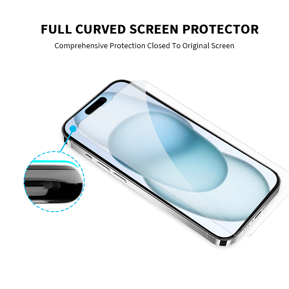 BEISOKY 0.3MM,2.5D Glass 9H High Clear Tempered Glass Screen Protector for iPhone 11 12 13 14 15 16 Pro Max