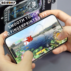 BEISOKY Wholesale 9H HD Clear Full Glue Tempered Glass With Easy Install Tool Frame Anti Static for IPhone 16 15 Pro Max Screen Protector