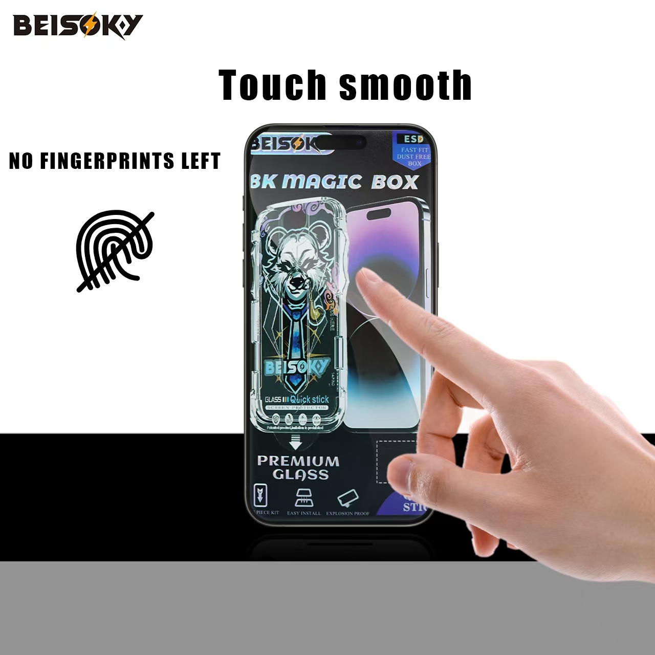 BEISOKY 9H Premium Privacy Tempered Glass With Easy Installation Tool High Quality Anti SPY for Iphone 16 15 Pro Max Screen Protector