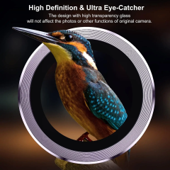 BEISOKY Easy Install Kit CD Pattern Eagle Eye Lens Protector Camera Lens Protector Metal Camera Lens Protector for iPhone 13 14 15 Pro Max