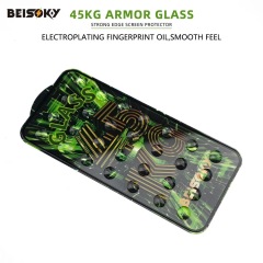 BEISOKY Custom Logo Premium Anti Shock Strength 45KG Ultra Strong ESD Tempered Glass Screen Protector for iPhone 16E 16 Pro Max