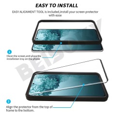 BEISOKY 3D Curved Edge Full Glue HD Clear Dustproof Phone Screen Protector for Samsung Galaxy S22 S23 S24 Ultra Tempered Glass