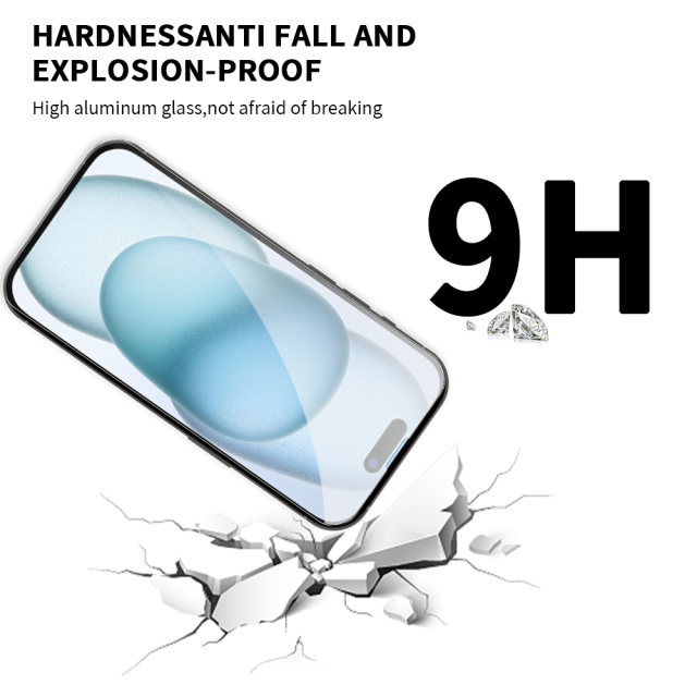BEISOKY High Quality 9H 0.4mm Anti Scratch High Aluminum Tempered Glass for IPhone 15 16 Pro Max