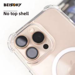 BEISOKY Anti Scratch Easy to Install Sapphire Crystal Camera Lens Protector PVD Camera Lens Glass for iPhone 16 15 14 13 PRO MAX