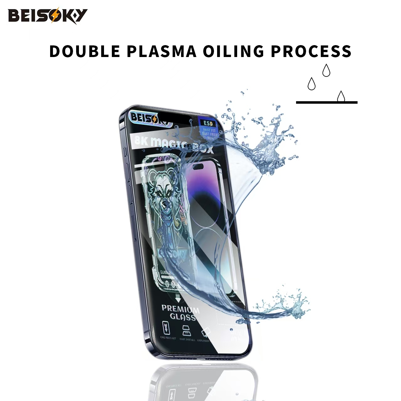BEISOKY 9H Premium Privacy Tempered Glass With Easy Installation Tool High Quality Anti SPY for Iphone 16 15 Pro Max Screen Protector