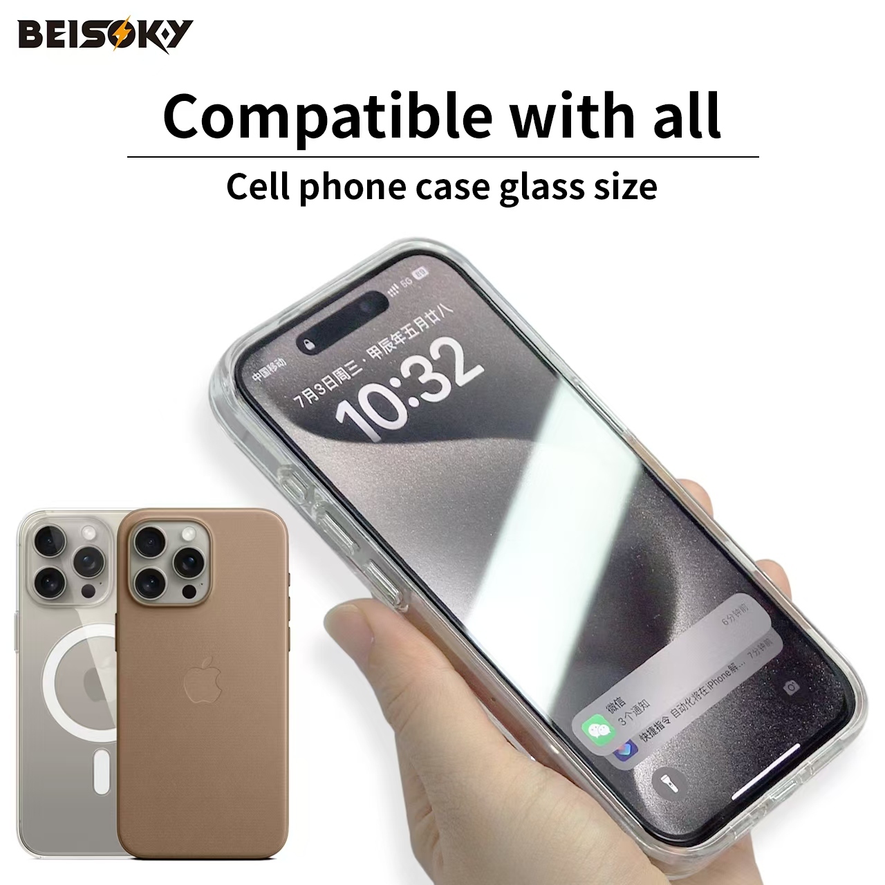 BEISOKY Wholesale 9H HD Clear Full Glue Tempered Glass With Easy Install Tool Frame Anti Static for IPhone 16 15 Pro Max Screen Protector