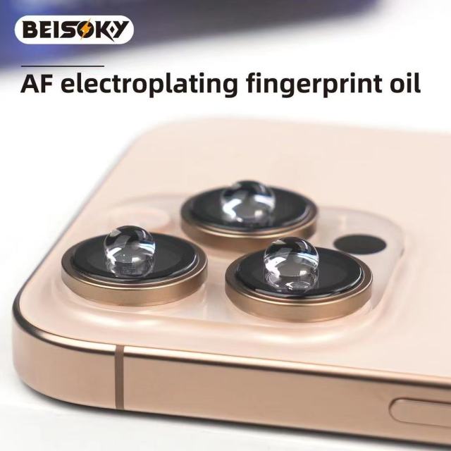 BEISOKY Anti Scratch Easy to Install Sapphire Crystal Camera Lens Protector PVD Camera Lens Glass for iPhone 16 15 14 13 PRO MAX