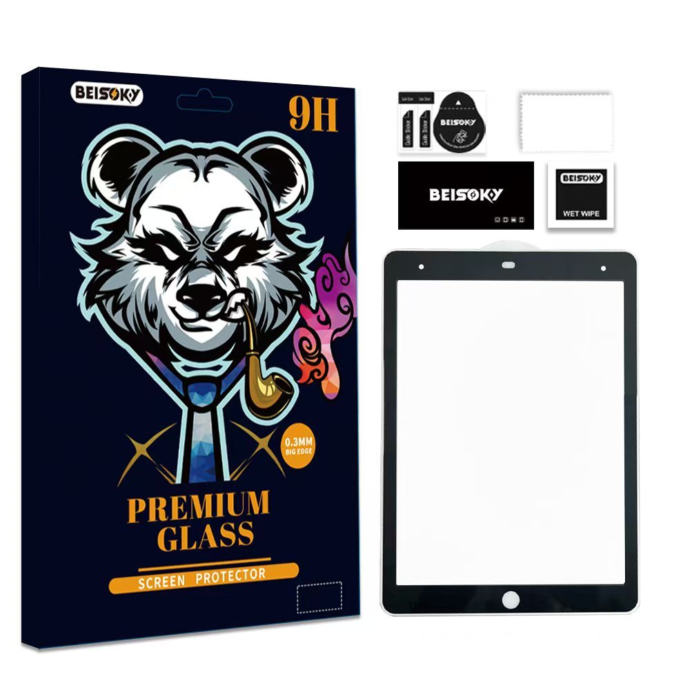 BEISOKY Anti Scratch 9H Hardness Film Tempered Glass Full Glue Clear High Sensitivity Screen Protector for iPad 10.9 11 12.9inch