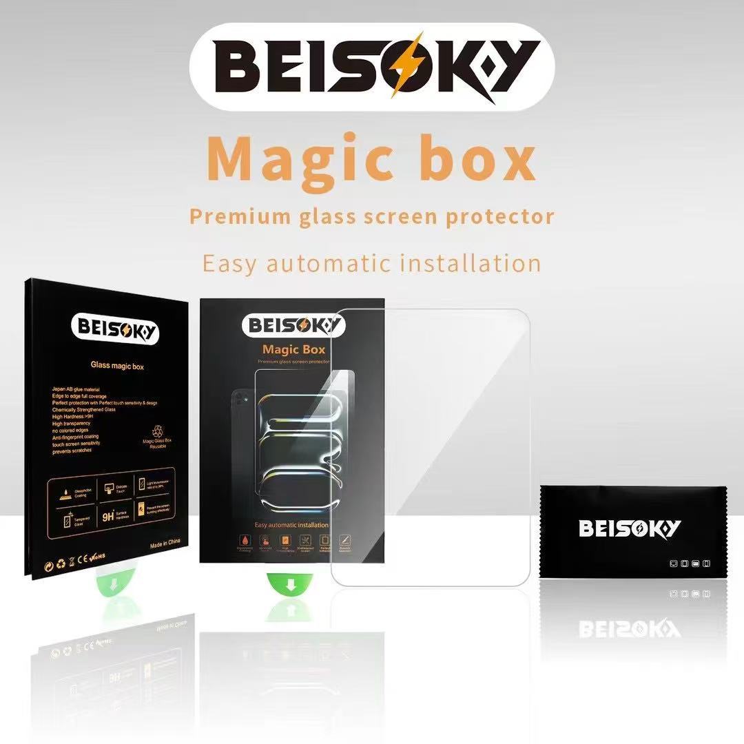 BEISOKY Wholesale Easy Installation Tool Tablet Tempered Glass Screen Protector for Ipad Mini 6 5 4 3 Pro 12.9" 11"