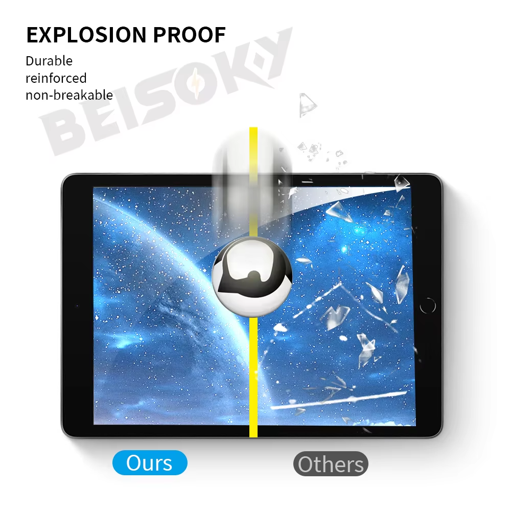 BEISOKY Anti Scratch 9H Hardness Film Tempered Glass Full Glue Clear High Sensitivity Screen Protector for iPad 10.9 11 12.9inch