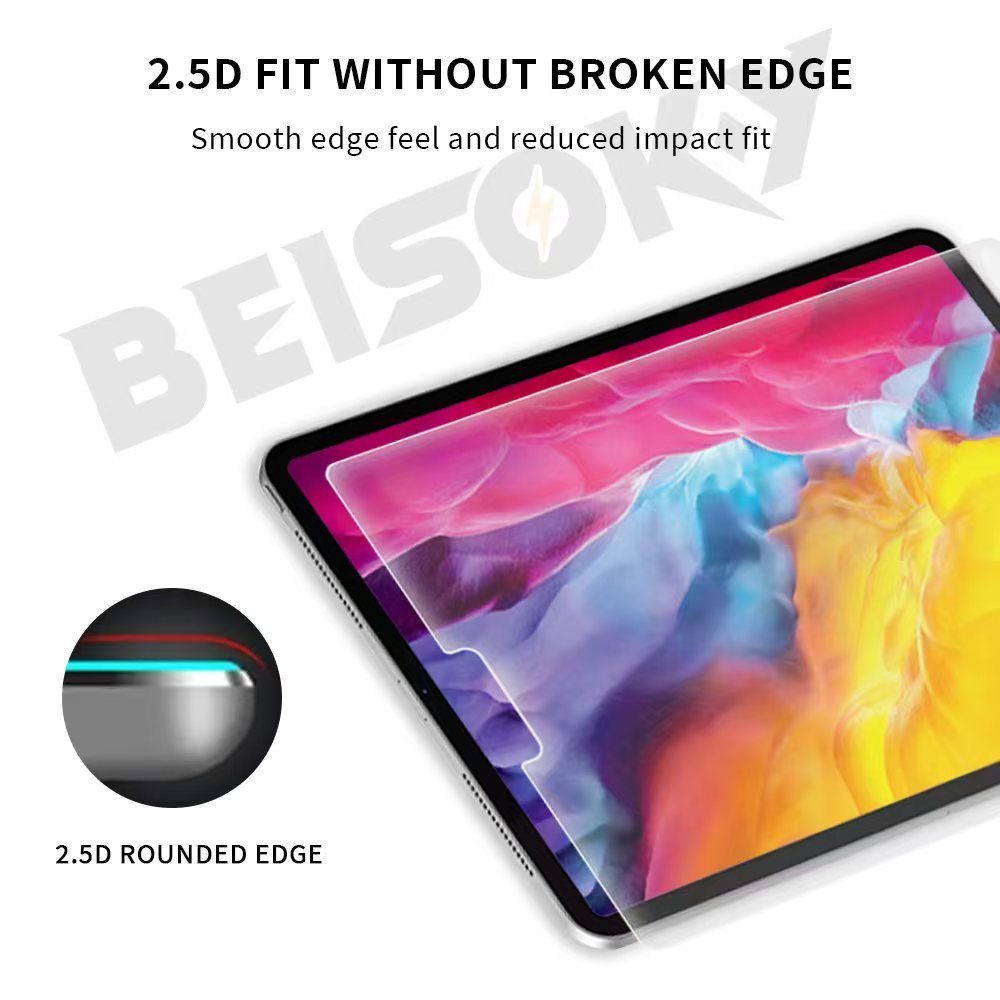 BEISOKY 9H Premium Anti Glare Screen Guard Film 2.5d Matte AG Tablet Tempered Glass Screen Protector for Ipad 10.2 Inch