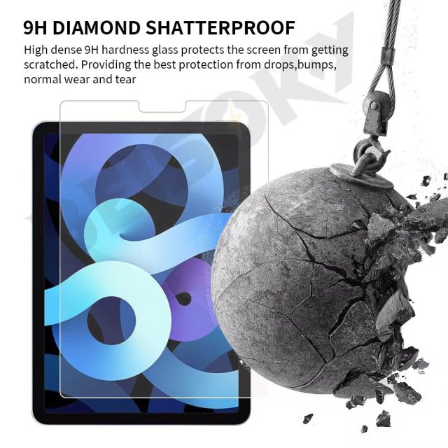 BEISOKY Factory Direct Sale 0.4mm 9H Explosion-proof Tablet High Clear Tempered Glass for ipad Screen Protector 10.2