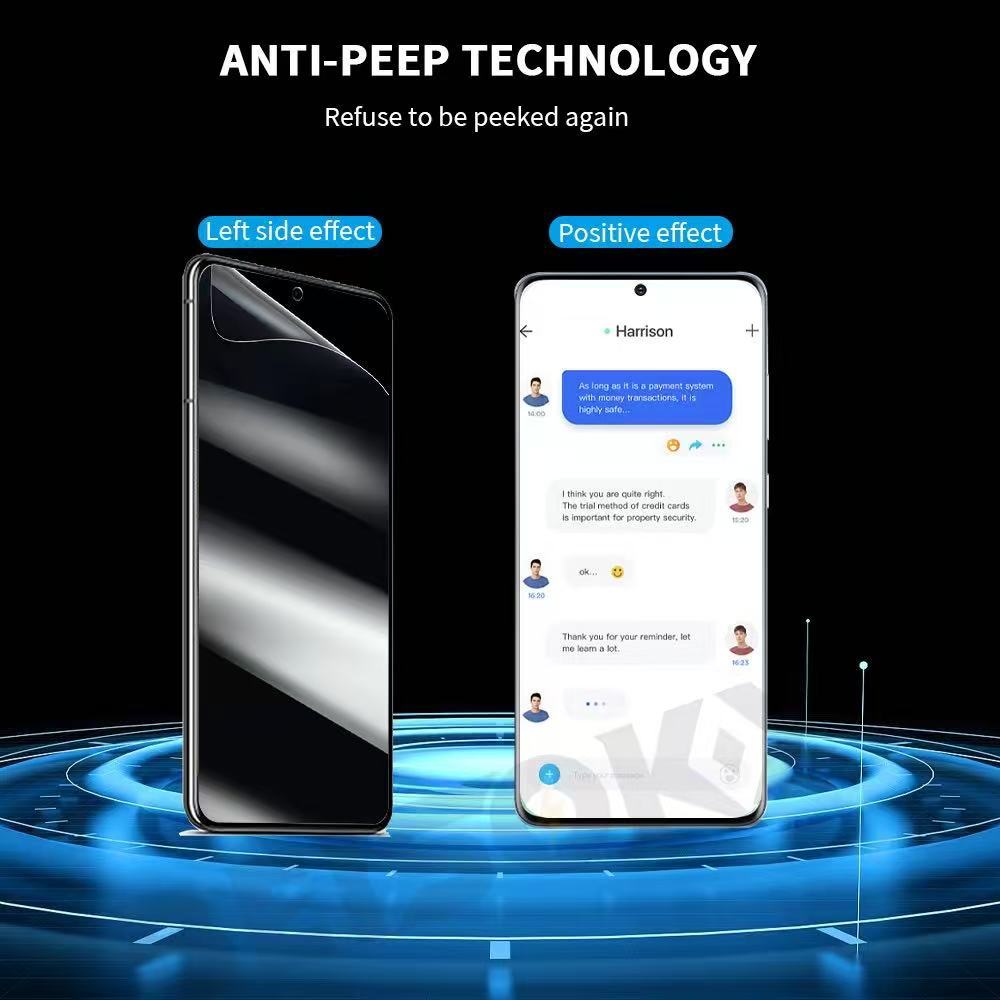 BEISOKY Factory Supply TPU Privacy Mobile Phone Screen Protector 120x180mm Sheet Anti Spy Film Sheet for Cutting Machine