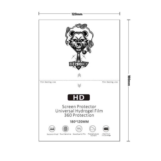 BEISOKY Factory Direct Supply 120*180mm HD Anti Shock Cutting Film Sheet Explosion Proof Material for Cut Film Machine