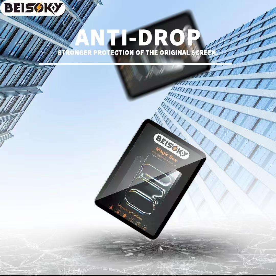 BEISOKY Wholesale Easy Installation Tool Tablet Tempered Glass Screen Protector for Ipad Mini 6 5 4 3 Pro 12.9" 11"