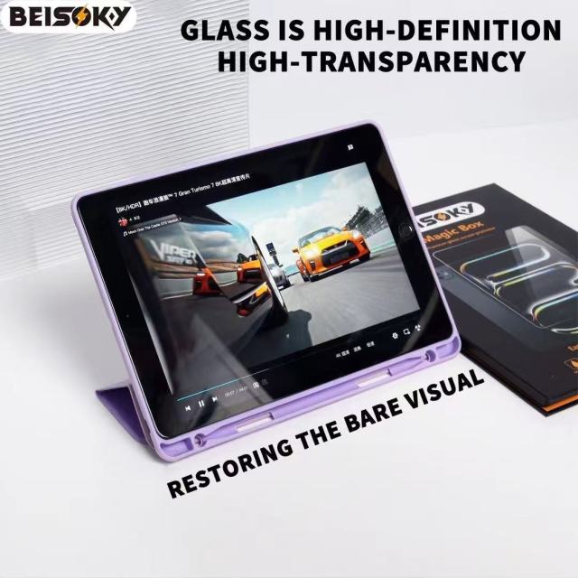 BEISOKY Wholesale Easy Installation Tool Tablet Tempered Glass Screen Protector for Ipad Mini 6 5 4 3 Pro 12.9" 11"