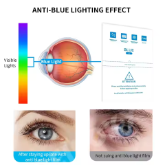 BEISOKY Hot Sale Top Quality Anti Blue Ray Screen Protector 120*180mm Anti Blue Light Cutting Film Sheet
