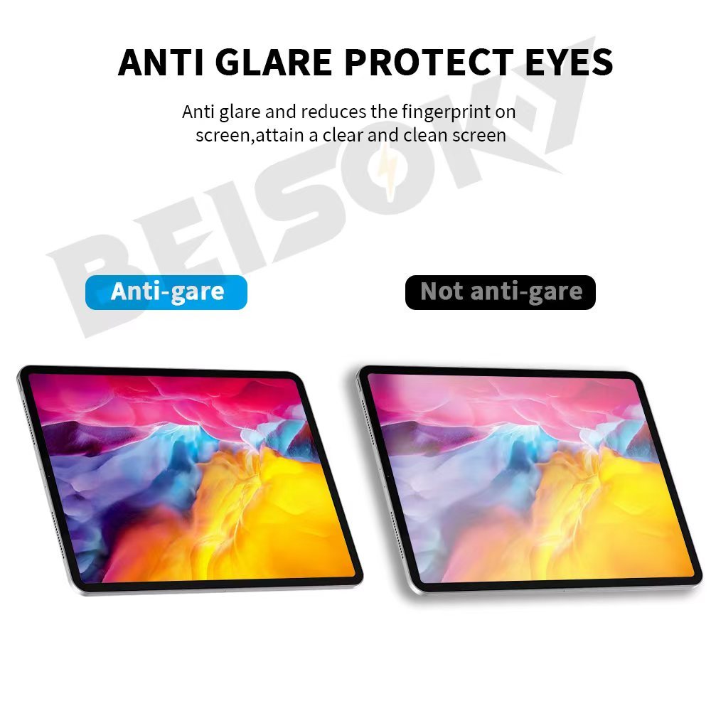 BEISOKY 9H Premium Anti Glare Screen Guard Film 2.5d Matte AG Tablet Tempered Glass Screen Protector for Ipad 10.2 Inch