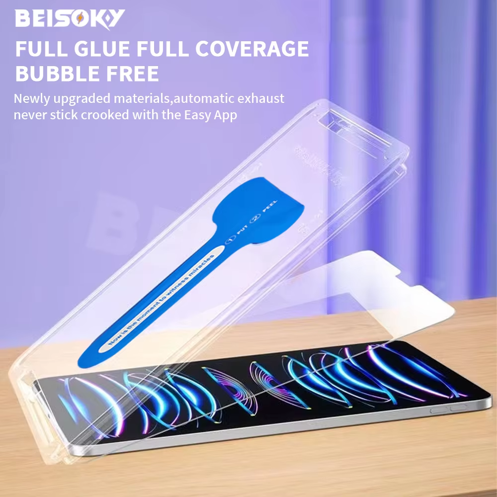 BEISOKY For iPad Pro 11 2024 Screen Protector Tempered Glass Easiest Installation Easy Install Air 10.9 10.5 Inch 10.2 9.7 Mini 6 8.3