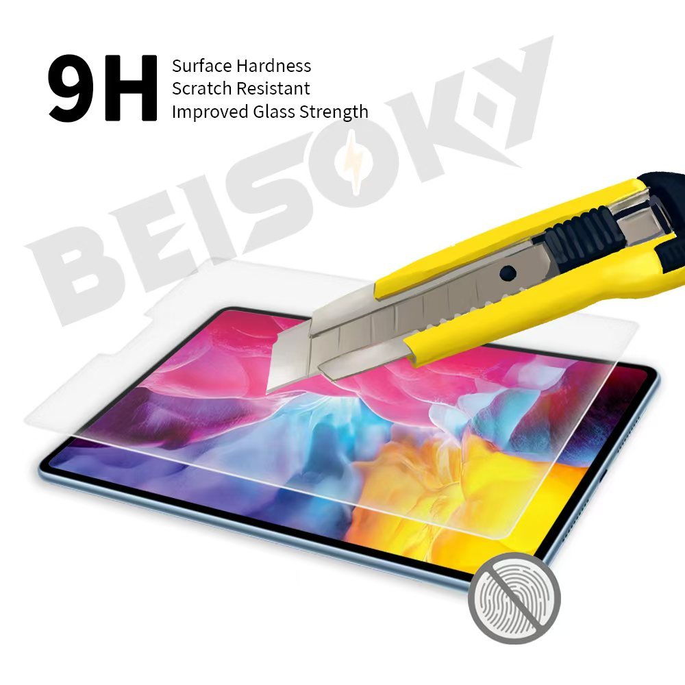 BEISOKY 9H Premium Anti Glare Screen Guard Film 2.5d Matte AG Tablet Tempered Glass Screen Protector for Ipad 10.2 Inch