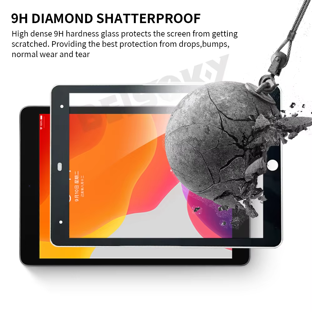 BEISOKY Anti Scratch 9H Hardness Film Tempered Glass Full Glue Clear High Sensitivity Screen Protector for iPad 10.9 11 12.9inch