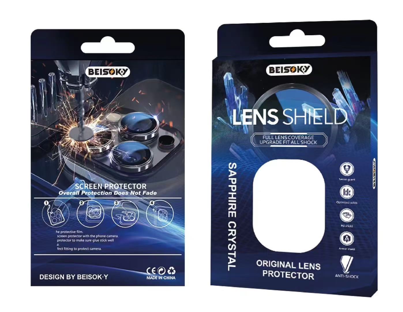 BEISOKY Easy Install Kit CD Pattern Eagle Eye Lens Protector Camera Lens Protector Metal Camera Lens Protector for iPhone 13 14 15 Pro Max