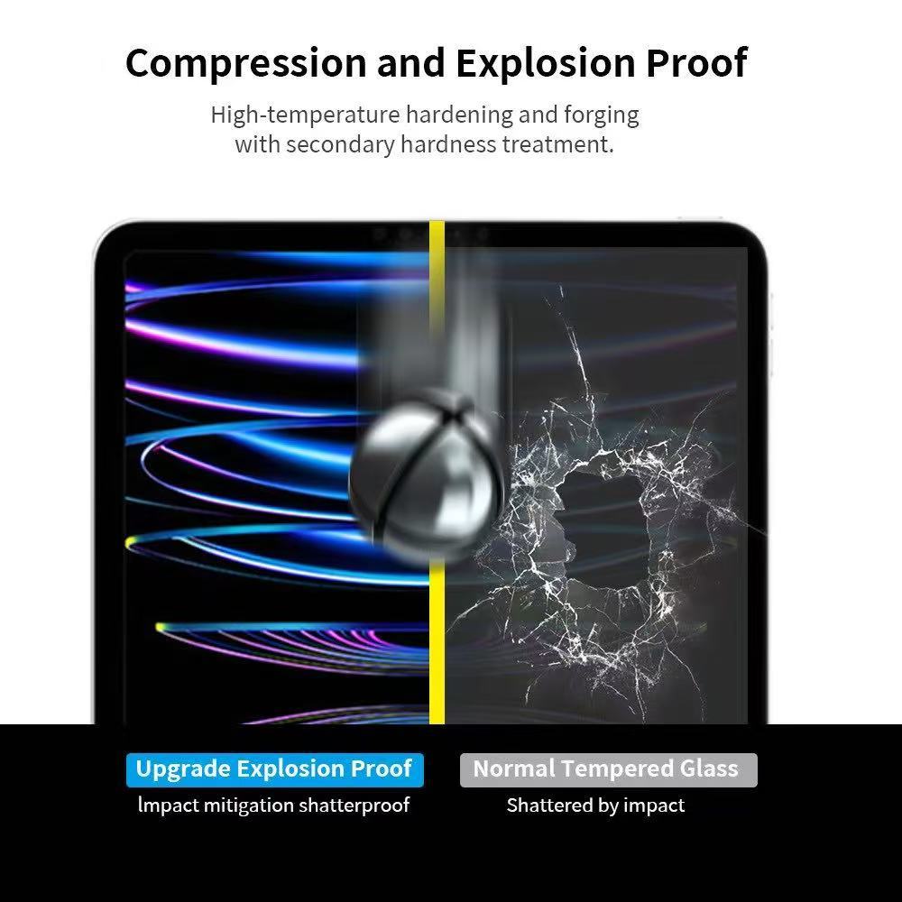 BEISOKY High Transparent 9h Hardness 0.3mm 2.5d Tablet Tempered Glass Screen Protector for iPad Pro11 12.9 2024