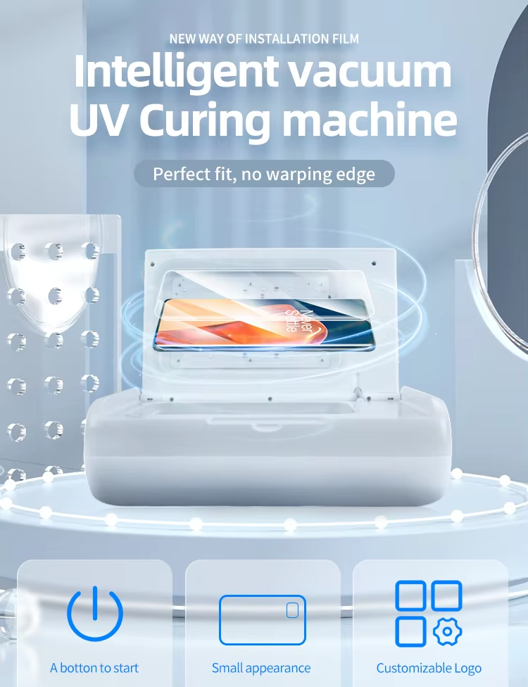 BEISOKY New Arrival UV Vacuum Curing Machine TPU UV Screen Protector UV Cure Machine UV Laminate Machine for Curved Mobile Phone