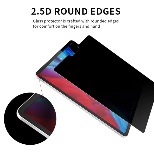 BEISOKY Bubble Free Privacy 9H 2.5D Tempered Glass for iPad Pro 2021 2022 2023 Tablet Film 11 Inch Anti-spy Screen Protector