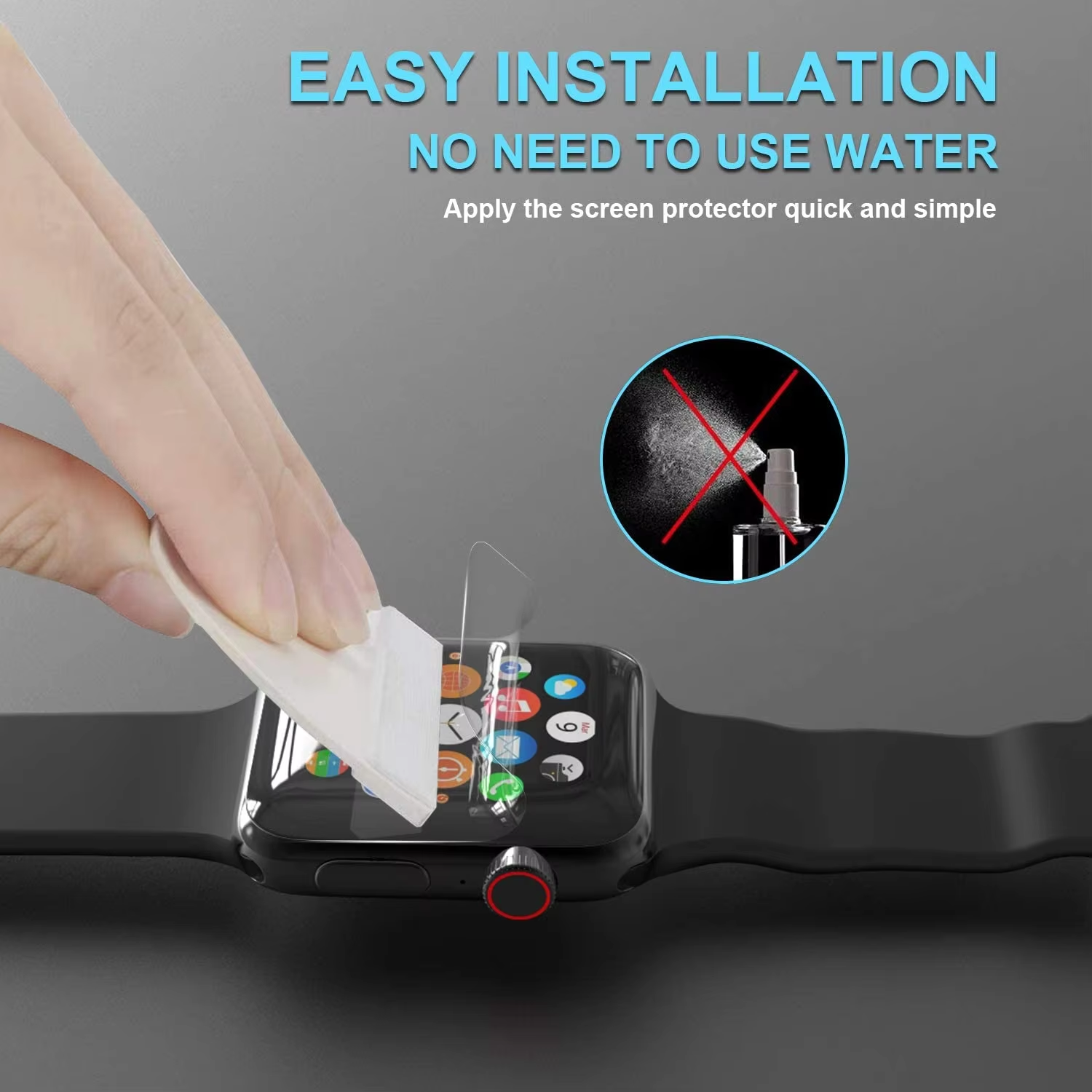 BEISOKY Smart Watch TPU Hydrogel Watch Screen Protector