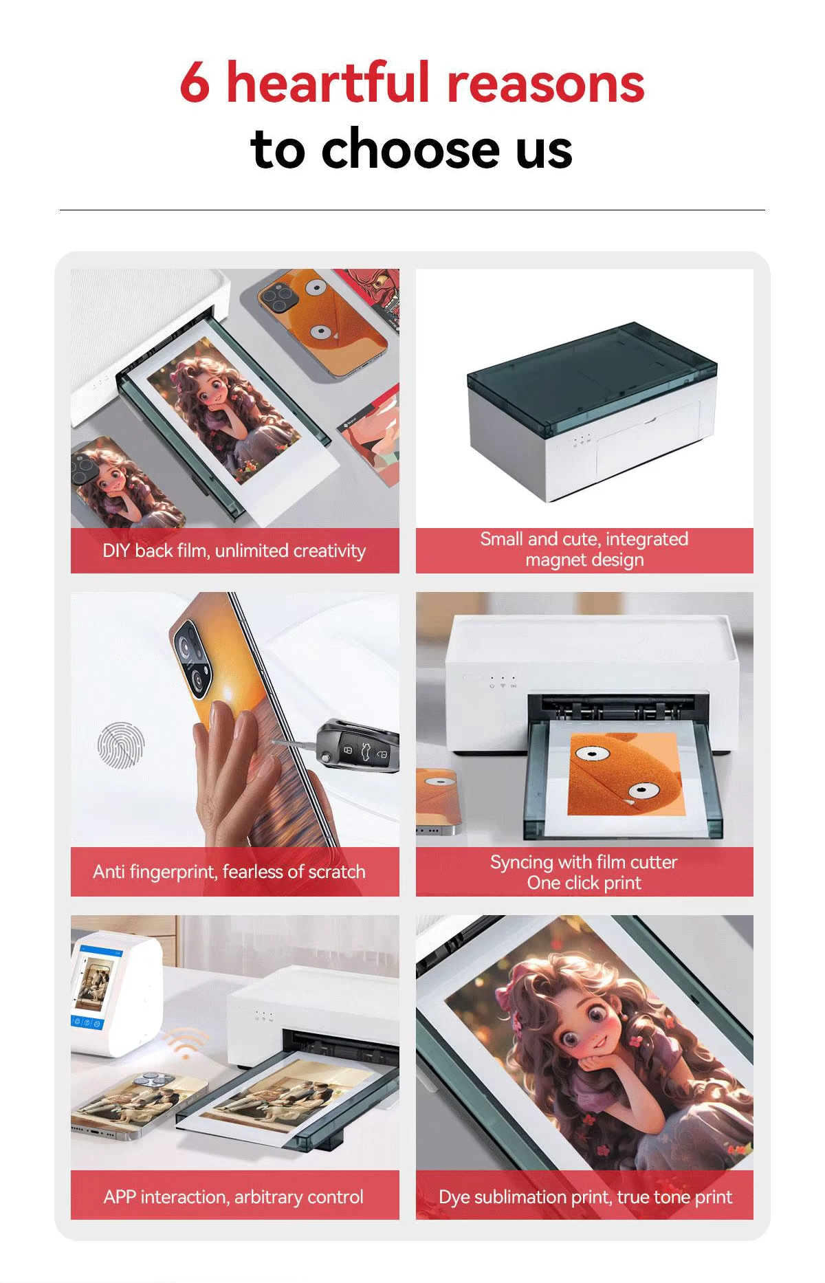 BEISOKY Mobile Phone Back Sticker Skin Printer