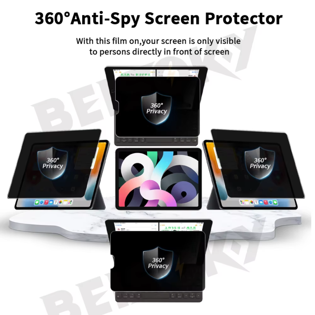 BEISOKY New Product 360 Degree Privacy Screen Protector Anti Peeping Privacy Filter Screen Protector for iPad Pro 11 12.9 Inch