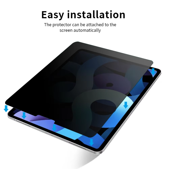 BEISOKY Bubble Free Privacy 9H 2.5D Tempered Glass for iPad Pro 2021 2022 2023 Tablet Film 11 Inch Anti-spy Screen Protector