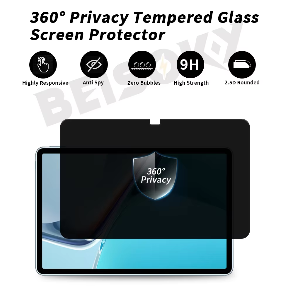 BEISOKY New Product 360 Degree Privacy Screen Protector Anti Peeping Privacy Filter Screen Protector for iPad Pro 11 12.9 Inch