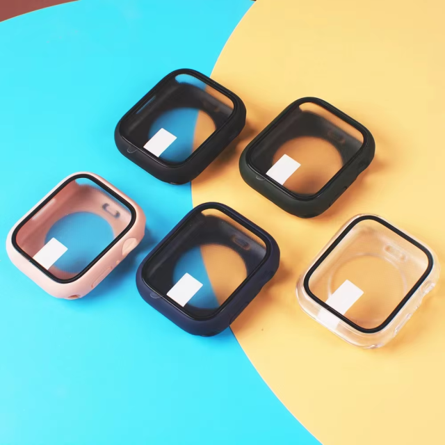 BEISOKY 360° waterproof smart watch case glass screen protector for Apple watch