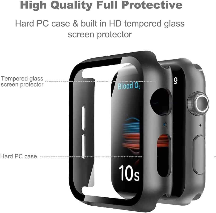 BEISOKY Multi Colors Smart Watch Full Screen Protector Cover Matte Waterproof Case
