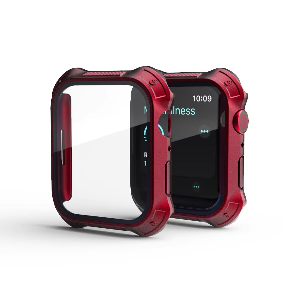BEISOKY Tempered Film With Case Smart Watch Glass Screen Protector for Apple watch 10 41Mm 42mm 44mm 46mm 45Mm