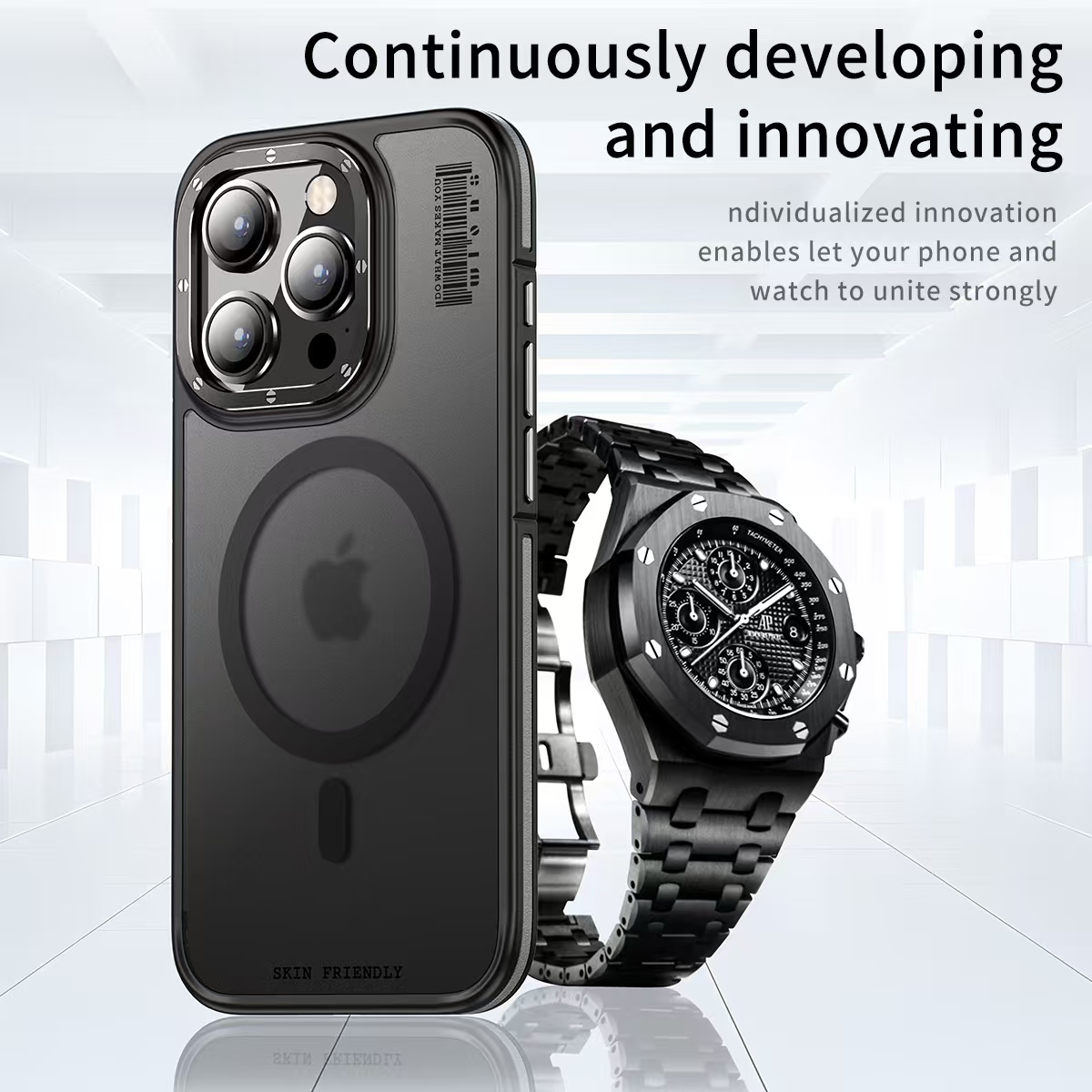 Wlons Shockproof Double Colors Edge Metal Lens Frame Phone Cover