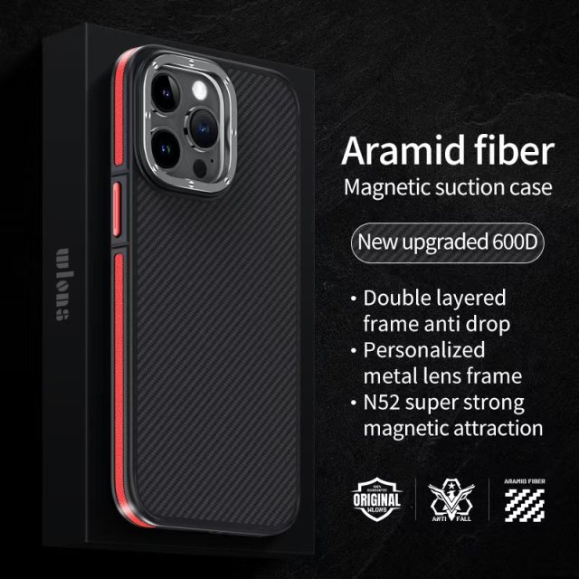 Wlons Aramid Fiber Magnetic Suction Phone Case
