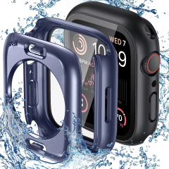 BEISOKY 360° waterproof smart watch case glass screen protector for Apple watch