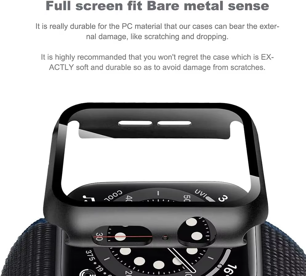 BEISOKY Multi Colors Smart Watch Full Screen Protector Cover Matte Waterproof Case