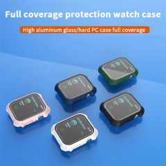 BEISOKY Tempered Film With Case Smart Watch Glass Screen Protector for Apple watch 10 41Mm 42mm 44mm 46mm 45Mm